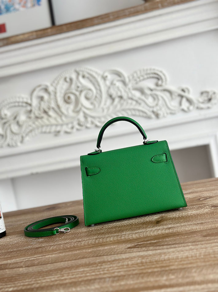 エルメス ミニバッグの定価 HERMES ケリーミニ2 バンブー ヴォーエプソン シルバー金具 H073663CK1K レディース エルメス ショルダーバッグ - 画像 (8)