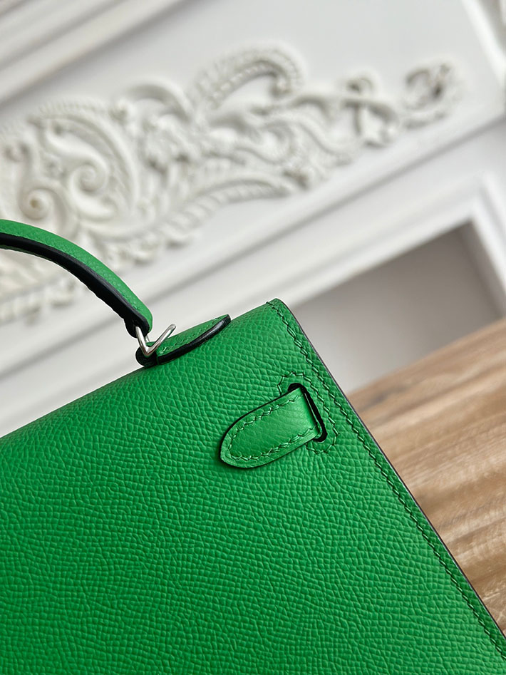 エルメス ミニバッグの定価 HERMES ケリーミニ2 バンブー ヴォーエプソン シルバー金具 H073663CK1K レディース エルメス ショルダーバッグ - 画像 (5)