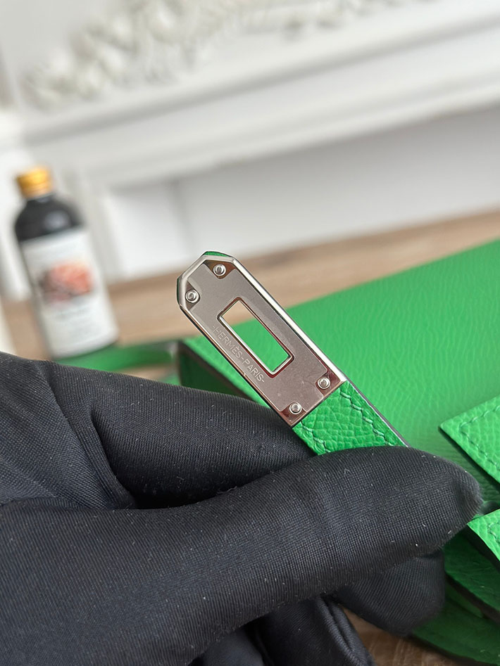 エルメス ミニバッグの定価 HERMES ケリーミニ2 バンブー ヴォーエプソン シルバー金具 H073663CK1K レディース エルメス ショルダーバッグ - 画像 (4)