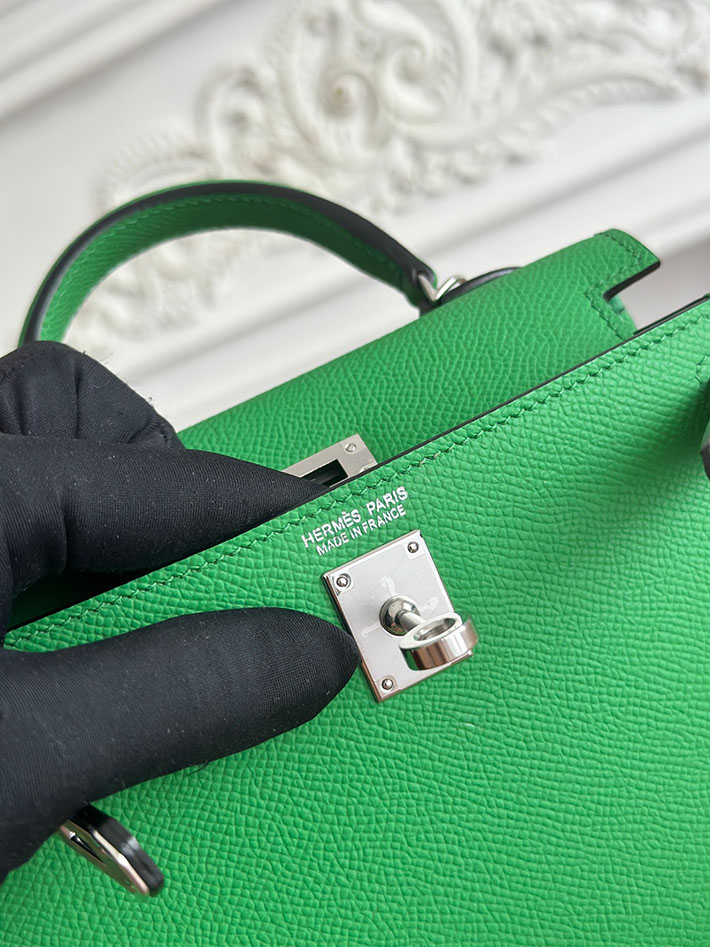 エルメス ミニバッグの定価 HERMES ケリーミニ2 バンブー ヴォーエプソン シルバー金具 H073663CK1K レディース エルメス ショルダーバッグ - 画像 (3)