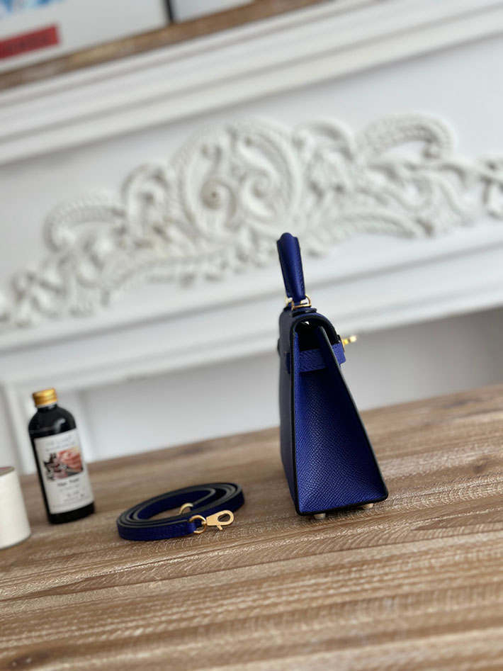 エルメス ミニバッグの定価 HERMES ケリーミニ2 ブルーエレクトリック ヴォーエプソン ゴールド金具 H073663CC7T エルメス ミニ バッグ 値段 - 画像 (9)