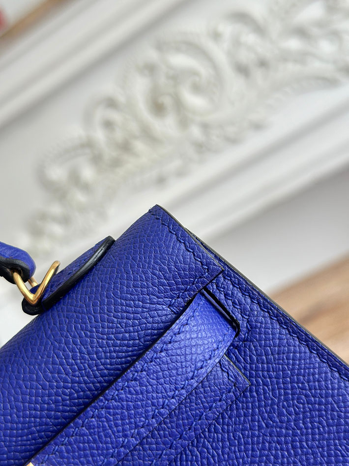 エルメス ミニバッグの定価 HERMES ケリーミニ2 ブルーエレクトリック ヴォーエプソン ゴールド金具 H073663CC7T エルメス ミニ バッグ 値段 - 画像 (6)