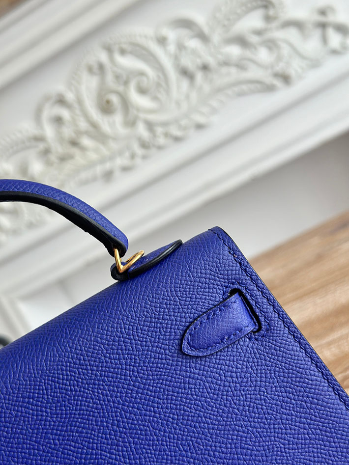エルメス ミニバッグの定価 HERMES ケリーミニ2 ブルーエレクトリック ヴォーエプソン ゴールド金具 H073663CC7T エルメス ミニ バッグ 値段 - 画像 (5)