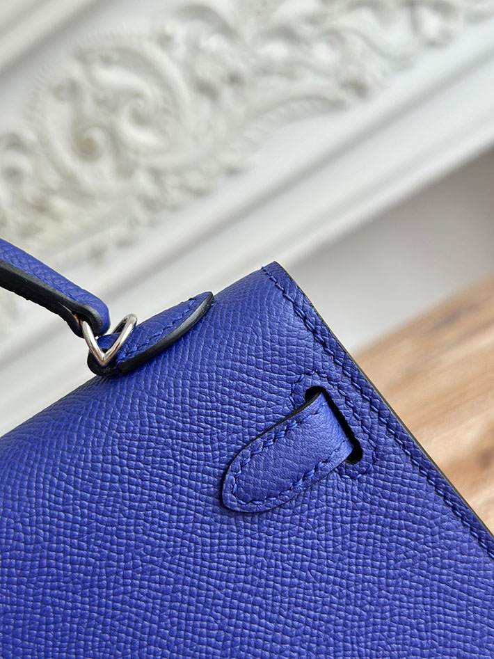 エルメス ミニバッグの定価 HERMES ケリーミニ2 ブルーエレクトリック ヴォーエプソン シルバー金具 H073663CK7T エルメス ミニ バッグ 種類 - 画像 (5)