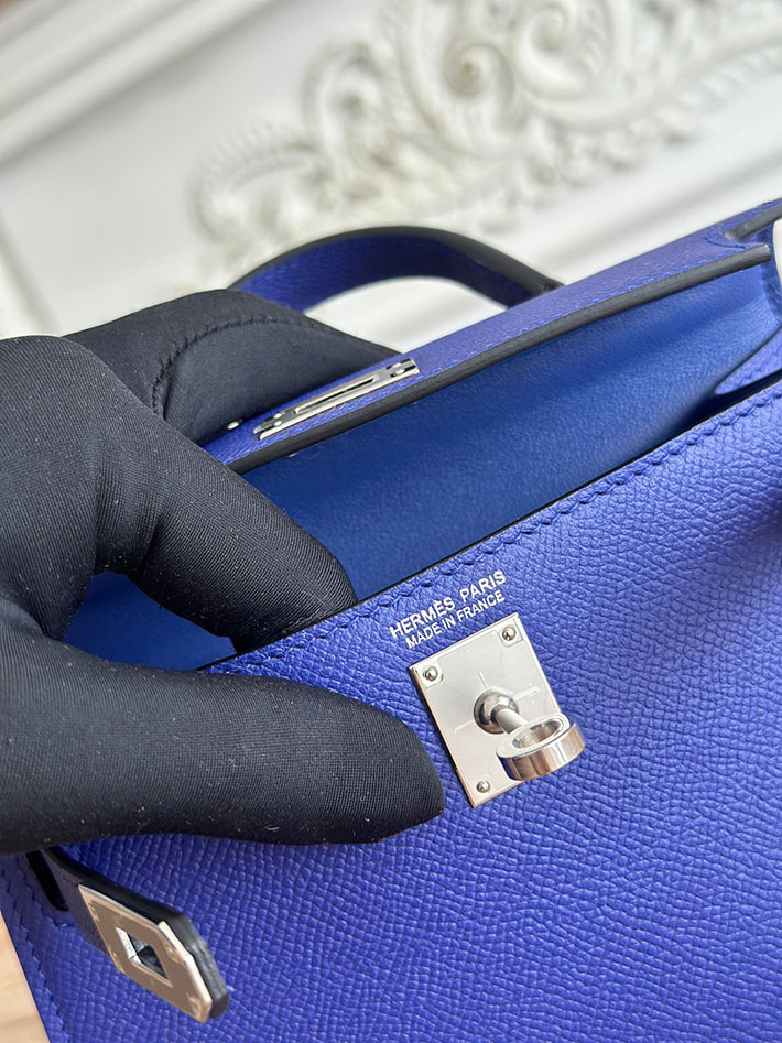 エルメス ミニバッグの定価 HERMES ケリーミニ2 ブルーエレクトリック ヴォーエプソン シルバー金具 H073663CK7T エルメス ミニ バッグ 種類 - 画像 (3)