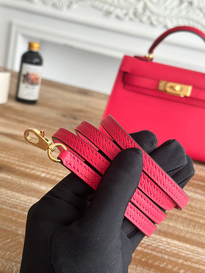 エルメス ミニバッグの定価 HERMES ケリーミニ2 フューシャピンク ヴォーエプソン ゴールド金具 H073663CC5J エルメス ショルダーバッグ 値段 - 画像 (6)