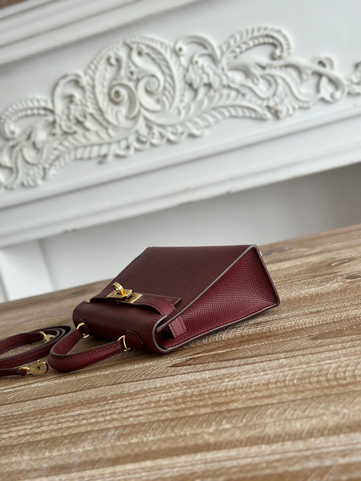 エルメス ミニバッグの定価 HERMES ケリーミニ2 ボルドー ヴォーエプソン ゴールド金具 H073663CC57 エルメス ケリーバッグ - 画像 (9)
