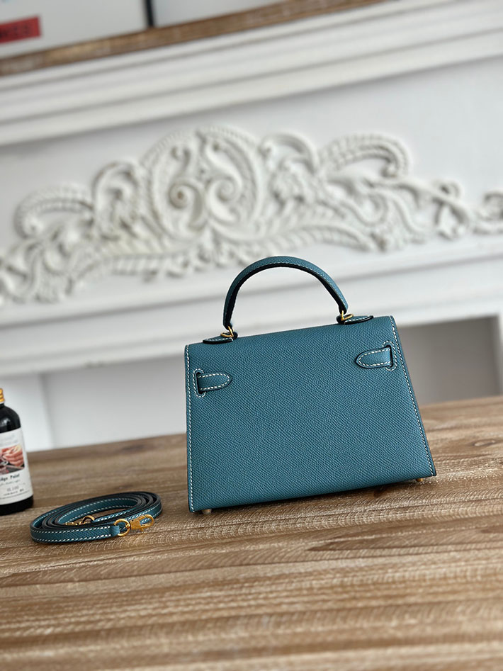 エルメス ミニバッグの定価 HERMES ケリーミニ2 ブルージーン ヴォーエプソン ゴールド金具 H073663CC75 エルメス ケリー 新作 - 画像 (8)