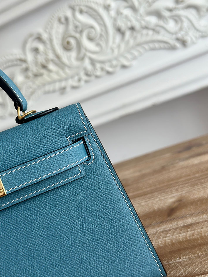 エルメス ミニバッグの定価 HERMES ケリーミニ2 ブルージーン ヴォーエプソン ゴールド金具 H073663CC75 エルメス ケリー 新作 - 画像 (5)