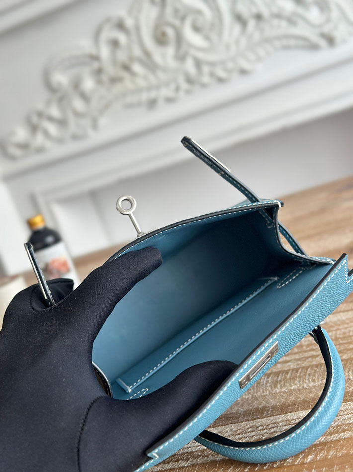 エルメス ミニバッグの定価 HERMES ケリーミニ2 ブルージーン ヴォーエプソン シルバー金具 H073663CK75 エルメス バッグ人気ランキング - 画像 (4)
