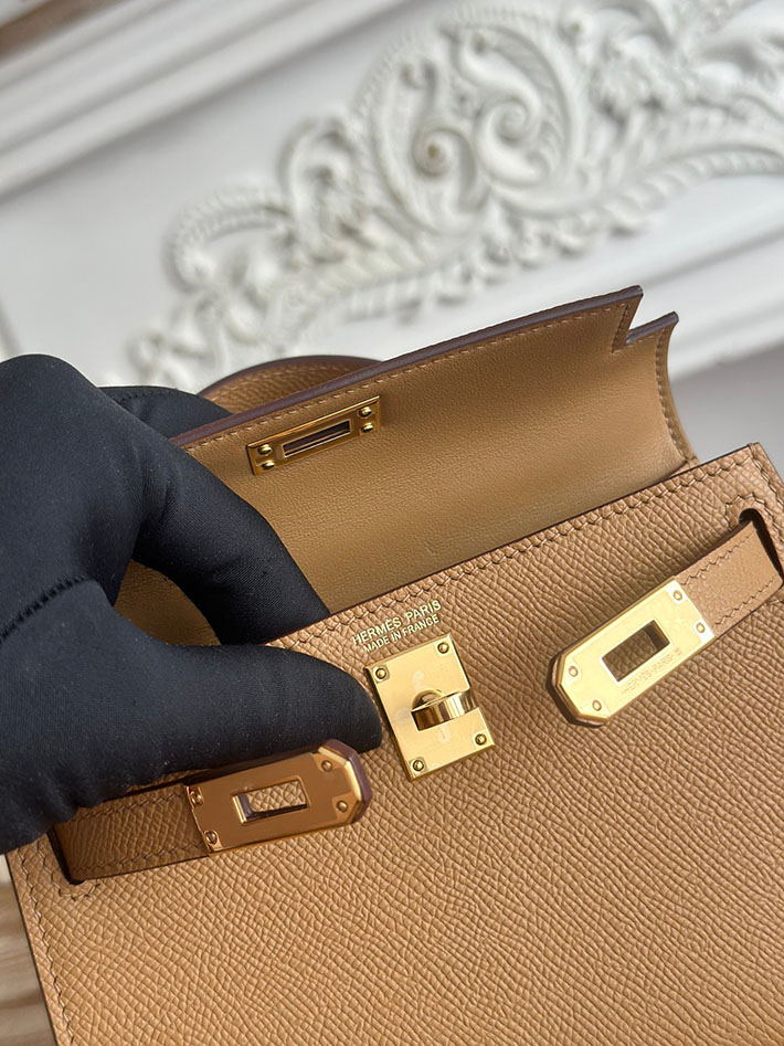 エルメス ミニバッグの定価 HERMES ケリーミニ2 セサミ ヴォーエプソン ゴールド金具 H073663CC2S エルメス バッグ ショルダー - 画像 (4)