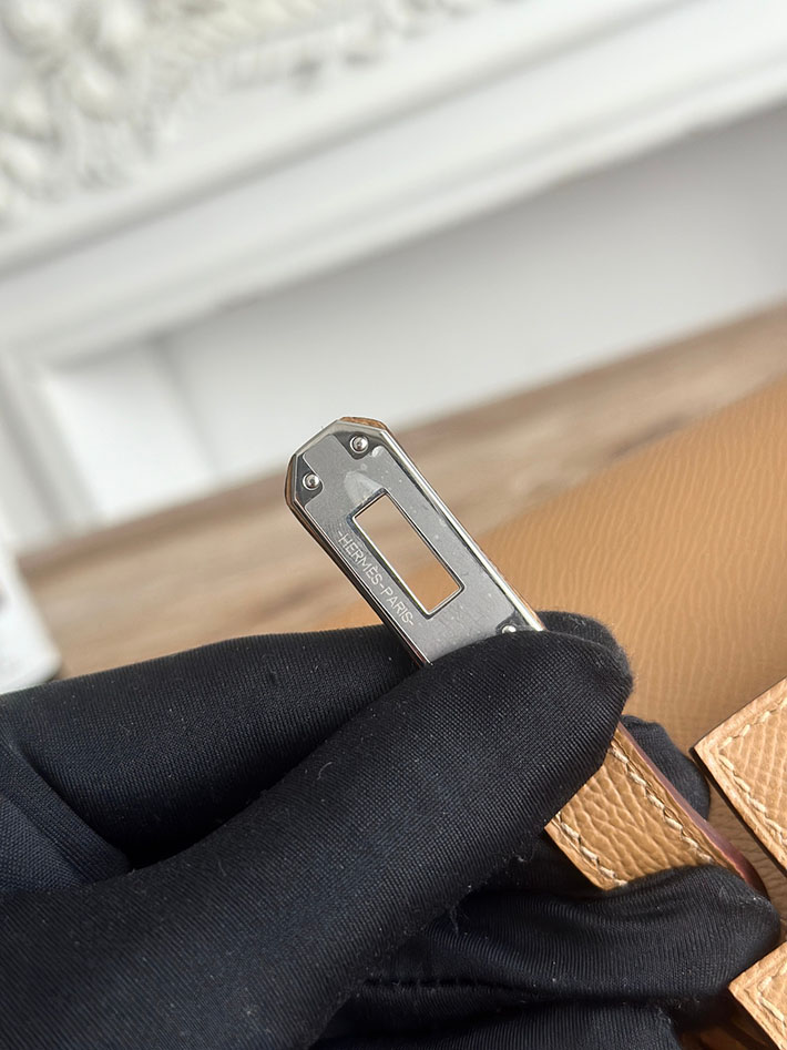 エルメス ミニバッグの定価 HERMES ケリーミニ2 セサミ ヴォーエプソン シルバー金具 H073663CK2S エルメス バッグ レディース - 画像 (5)