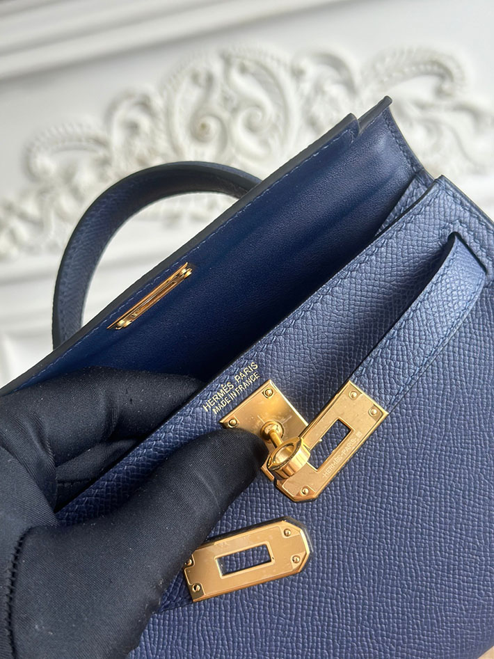 エルメス ミニバッグの定価 HERMES ケリーミニ2 ブルーサフィール ヴォーエプソン ゴールド金具 H073663CC73 エルメス バッグ 種類 - 画像 (4)