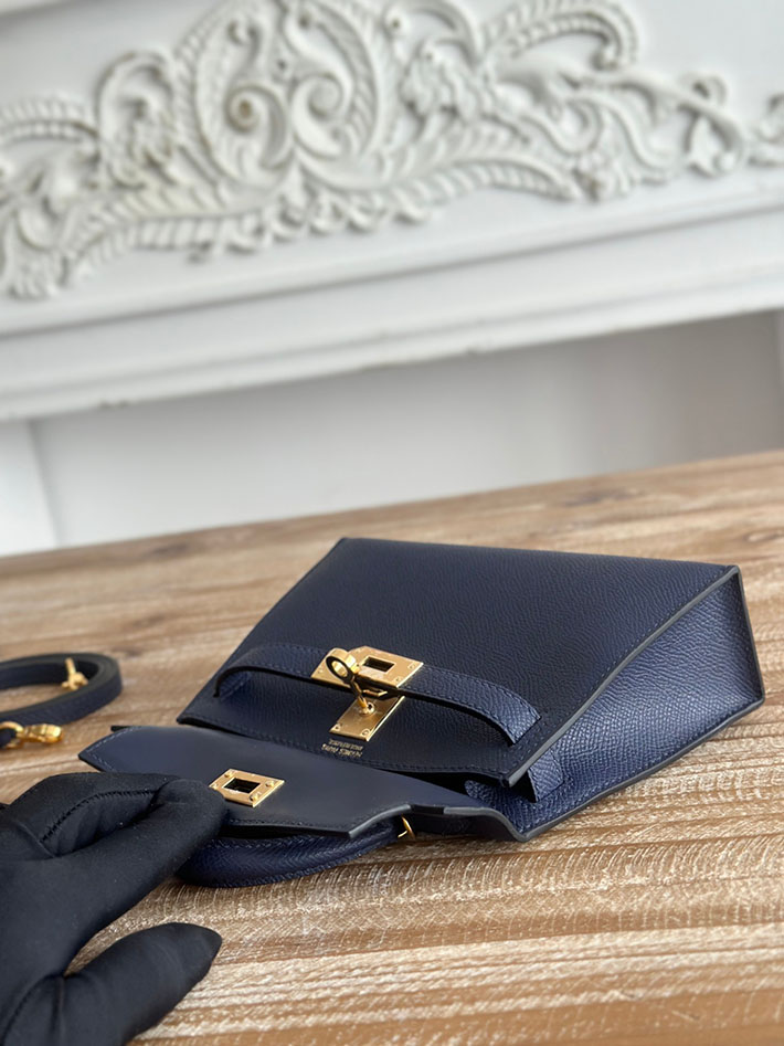 エルメス ミニバッグの定価 HERMES ケリーミニ2 ブルーサフィール ヴォーエプソン ゴールド金具 H073663CC73 エルメス バッグ 種類 - 画像 (3)