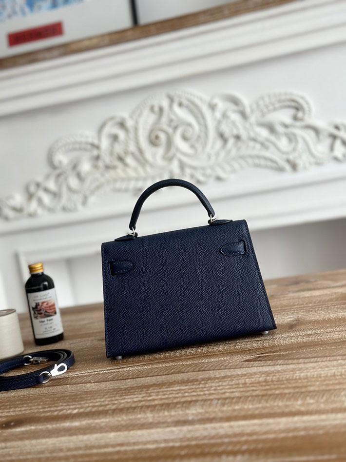 エルメス ミニバッグの定価 HERMES ケリーミニ2 ブルーサフィール ヴォーエプソン シルバー金具 H073663CK73 エルメス バッグ 定価 - 画像 (8)