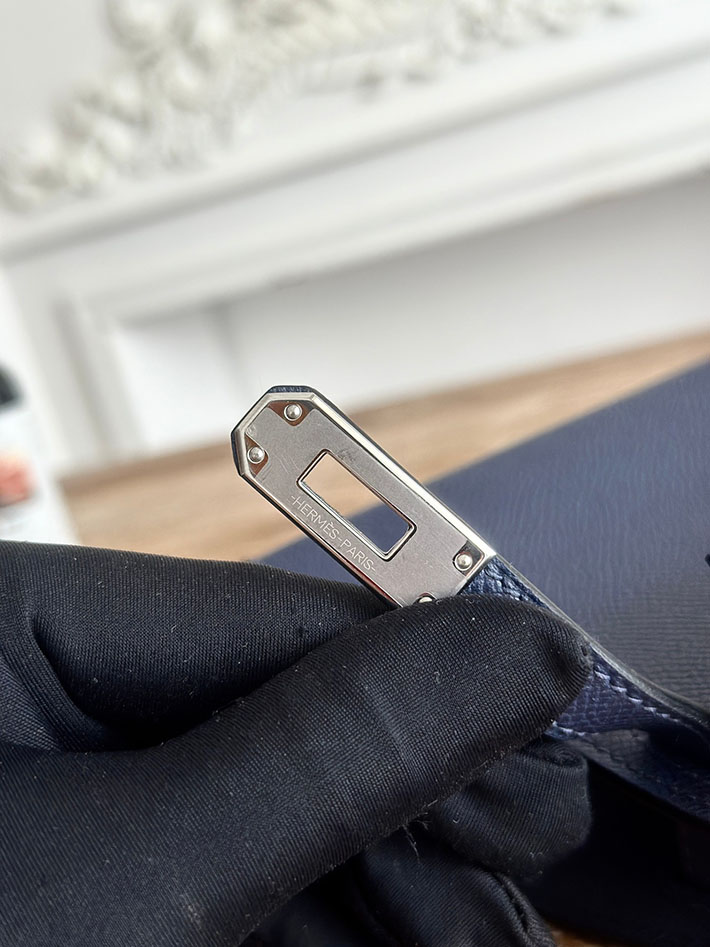 エルメス ミニバッグの定価 HERMES ケリーミニ2 ブルーサフィール ヴォーエプソン シルバー金具 H073663CK73 エルメス バッグ 定価 - 画像 (5)