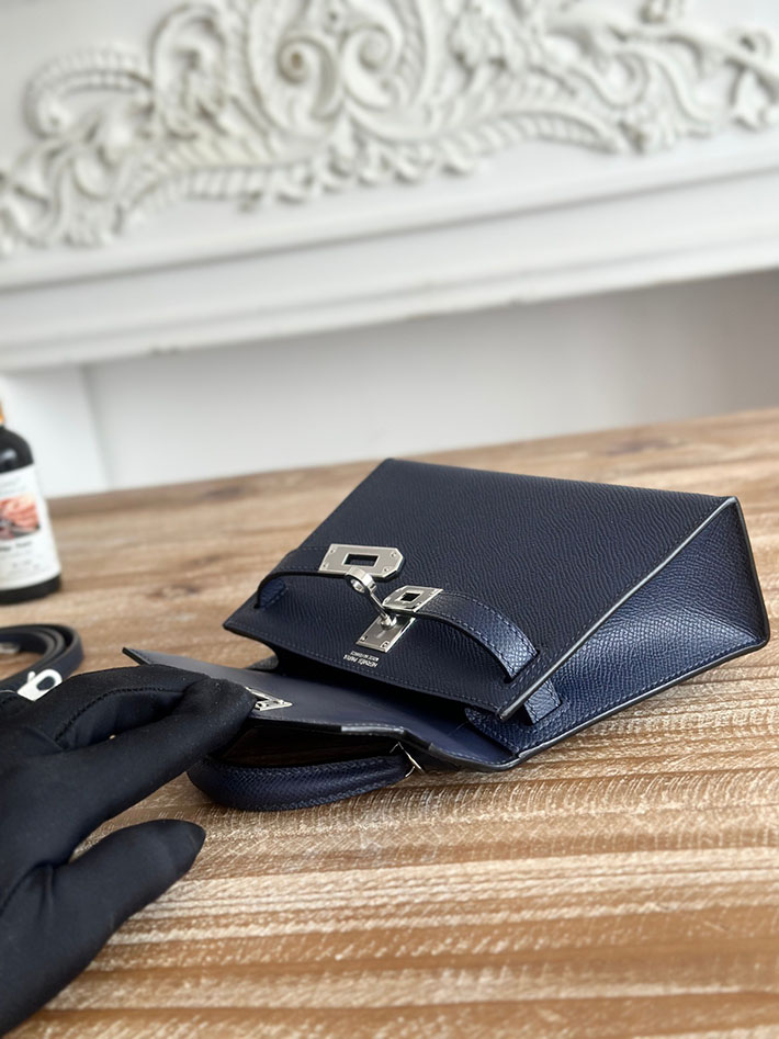 エルメス ミニバッグの定価 HERMES ケリーミニ2 ブルーサフィール ヴォーエプソン シルバー金具 H073663CK73 エルメス バッグ 定価 - 画像 (3)
