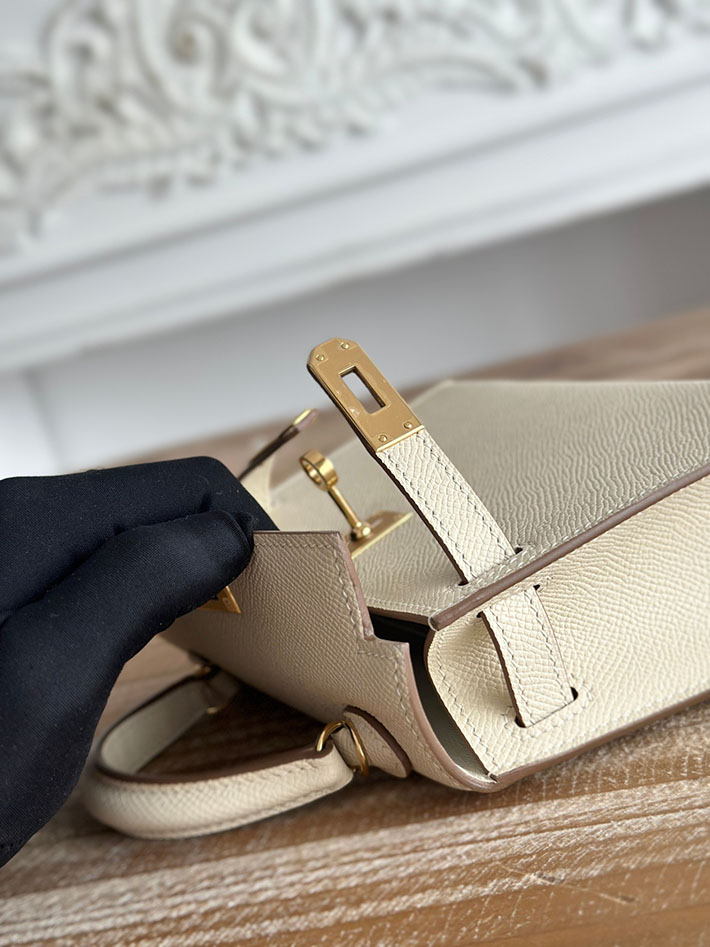 エルメス ミニバッグの定価 HERMES ケリーミニ2 クレ ヴォーエプソン ゴールド金具 H073663CC10 エルメス 安い バッグ - 画像 (4)