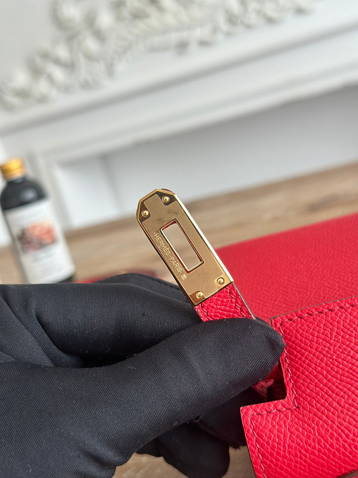 エルメス ケリーバッグの定価 HERMES ケリーミニ2 ルージュヴィフ ヴォーエプソン ゴールド金具 H073663CC53 エルメス アウトレット 三田 - 画像 (5)