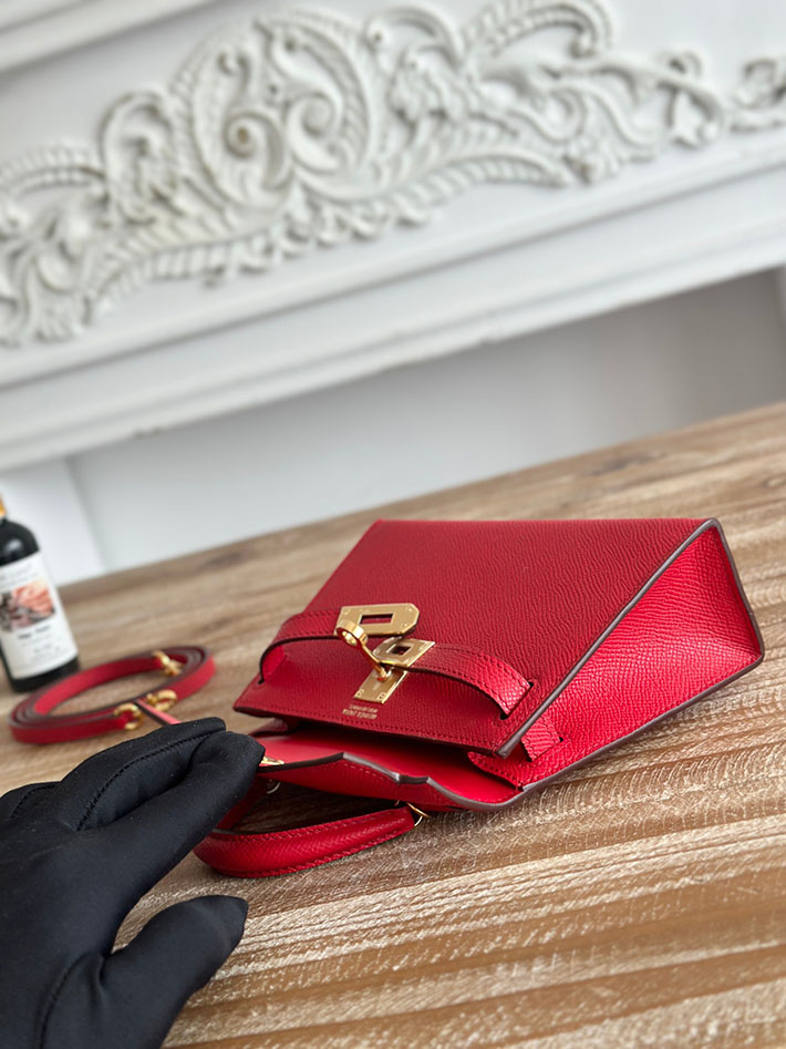 エルメス ケリーバッグの定価 HERMES ケリーミニ2 ルージュヴィフ ヴォーエプソン ゴールド金具 H073663CC53 エルメス アウトレット 三田 - 画像 (4)