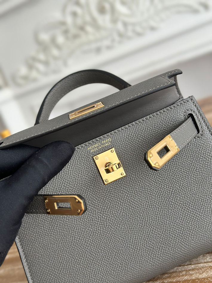 エルメス ケリーバッグの定価 HERMES ケリーミニ2 エタン ヴォーエプソン ゴールド金具 H073663CC8F エルメス バッグ 種類 - 画像 (5)