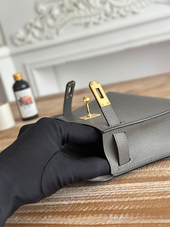 エルメス ケリーバッグの定価 HERMES ケリーミニ2 エタン ヴォーエプソン ゴールド金具 H073663CC8F エルメス バッグ 種類 - 画像 (4)