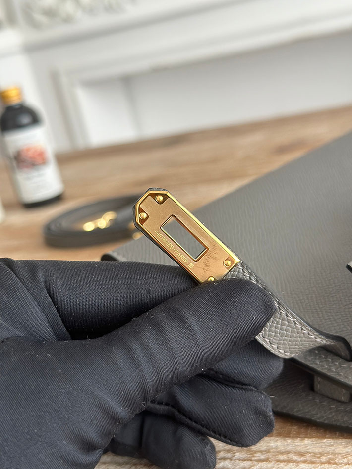エルメス ケリーバッグの定価 HERMES ケリーミニ2 エタン ヴォーエプソン ゴールド金具 H073663CC8F エルメス バッグ 種類 - 画像 (3)