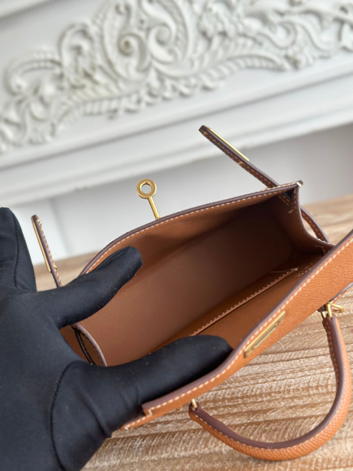 エルメス ケリーバッグの定価 HERMES ケリーミニ2 ゴールド ヴォーエプソン ゴールド金具 H073663CC37 エルメス バッグ ショルダー - 画像 (2)