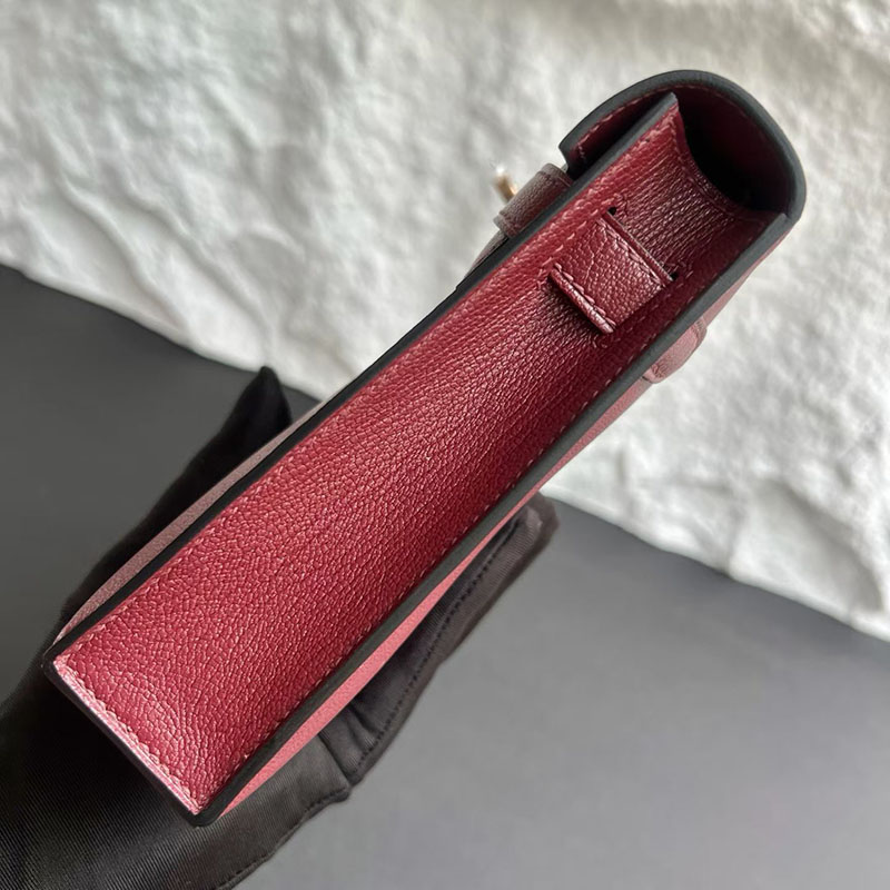 エルメス ケリーエランの通販 HERMES ケリーエラン ルージュアッシュ シェブルミゾル ゴールド金具 H085885CC55 ケリーエラン 定価 - 画像 (6)