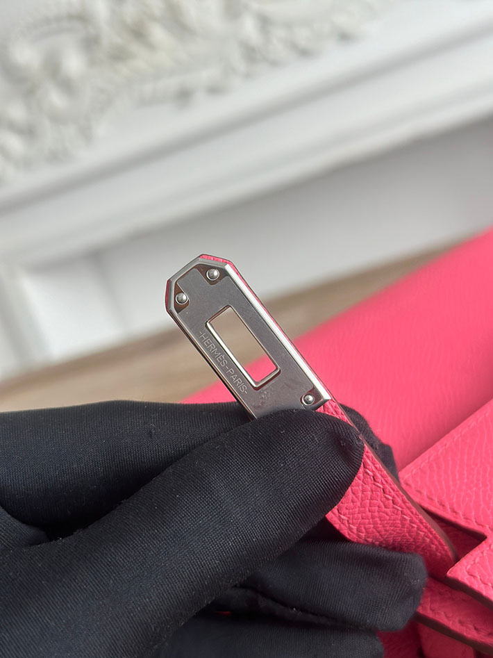 エルメス ケリーバッグの定価 HERMES ケリーミニ2 ローズリップスティック ヴォーエプソン シルバー金具 H073663CKU5 エルメス ケリー 新作 - 画像 (5)