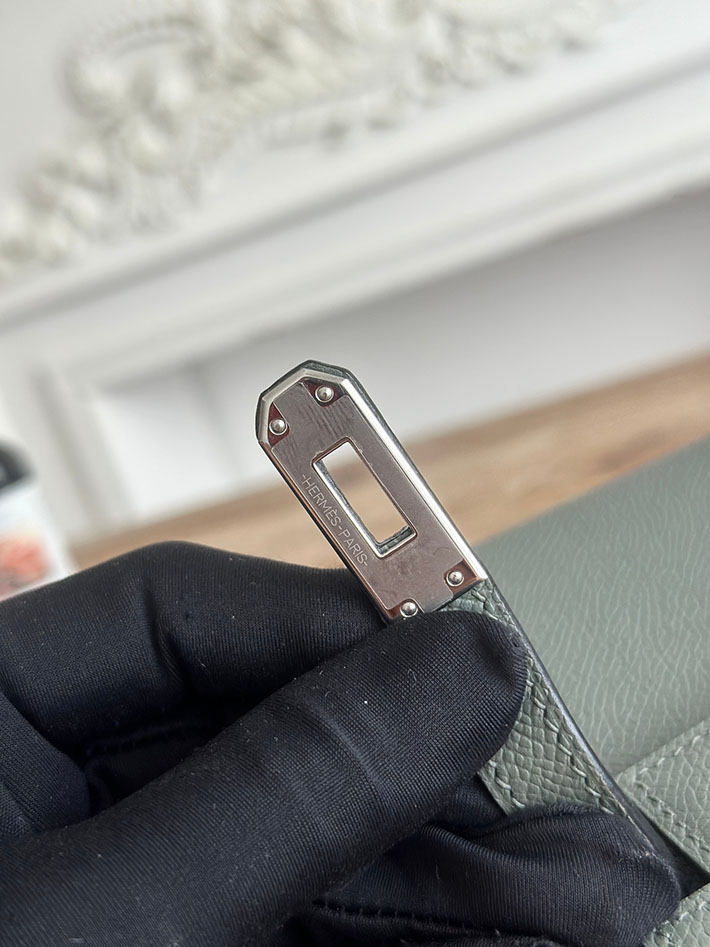 エルメス ケリーバッグの定価 HERMES ケリーミニ2 ヴェールアマンド ヴォーエプソン シルバー金具 H073663CK63 エルメス ミニケリー2 - 画像 (5)