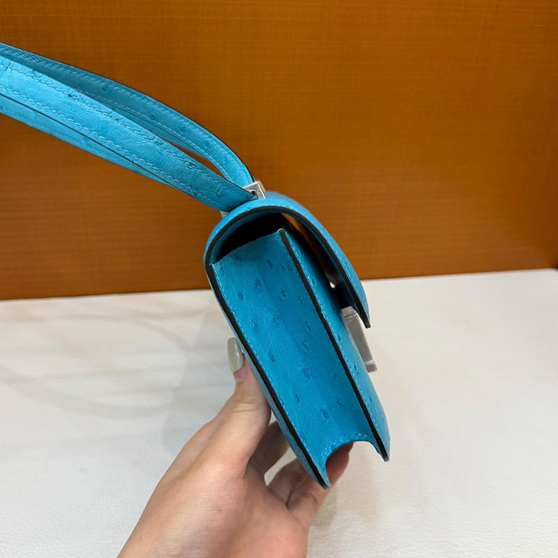 エルメス コンスタンス エランの通販 HERMES コンスタンス3 エラン ブルードノール オーストリッチ シルバー金具 H063148CCP3 コンスタンス エラン 人気 - 画像 (6)