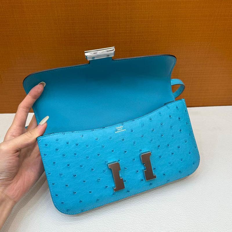 エルメス コンスタンス エランの通販 HERMES コンスタンス3 エラン ブルードノール オーストリッチ シルバー金具 H063148CCP3 コンスタンス エラン 人気 - 画像 (5)