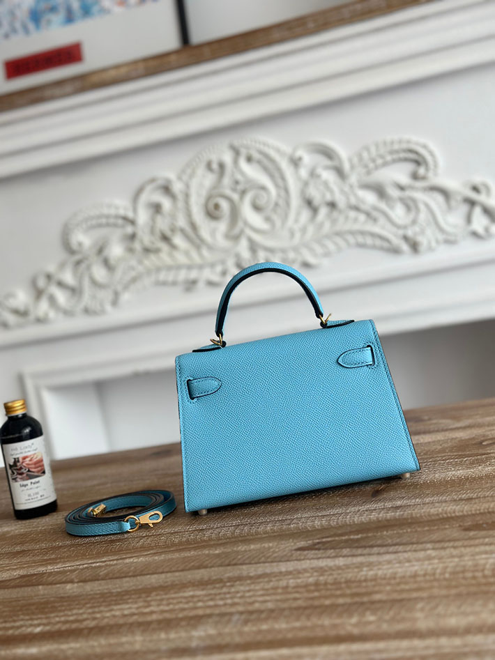 エルメス ケリーバッグの定価 HERMES ケリーミニ2 セレステ ヴォーエプソン ゴールド金具 H073663CC7N エルメス ミニ バッグ 種類 - 画像 (9)