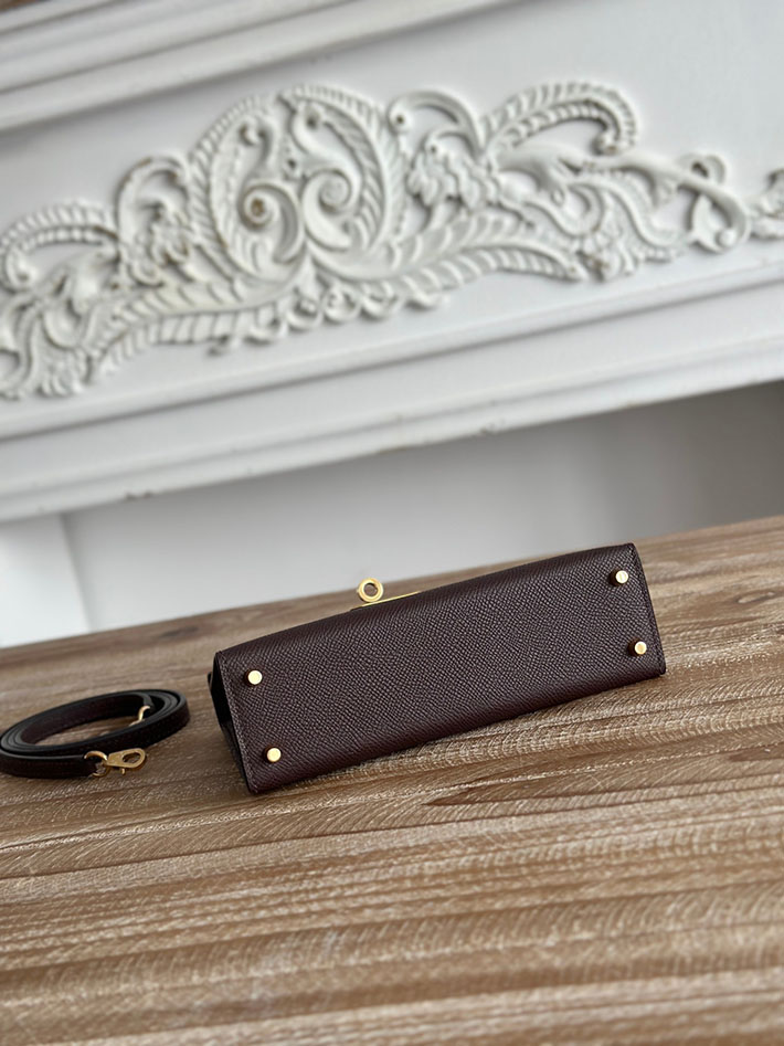 エルメス ショルダーバッグの定価 HERMES ケリーミニ2 ルージュセリエ ヴォーエプソン ゴールド金具 H073663CC0G エルメス ミニバッグ レディース - 画像 (7)
