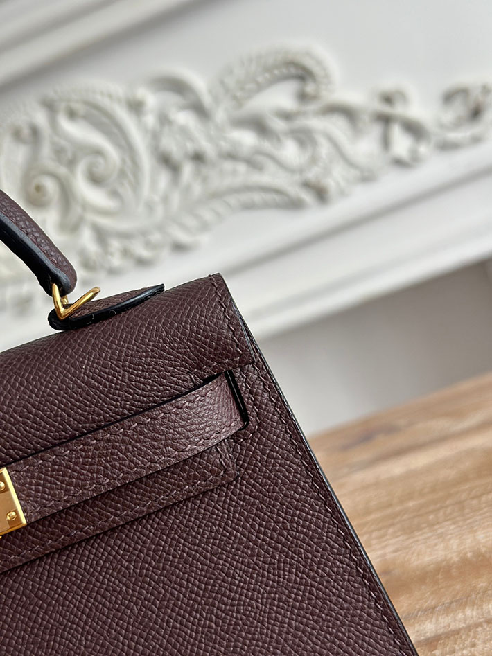 エルメス ショルダーバッグの定価 HERMES ケリーミニ2 ルージュセリエ ヴォーエプソン ゴールド金具 H073663CC0G エルメス ミニバッグ レディース - 画像 (6)