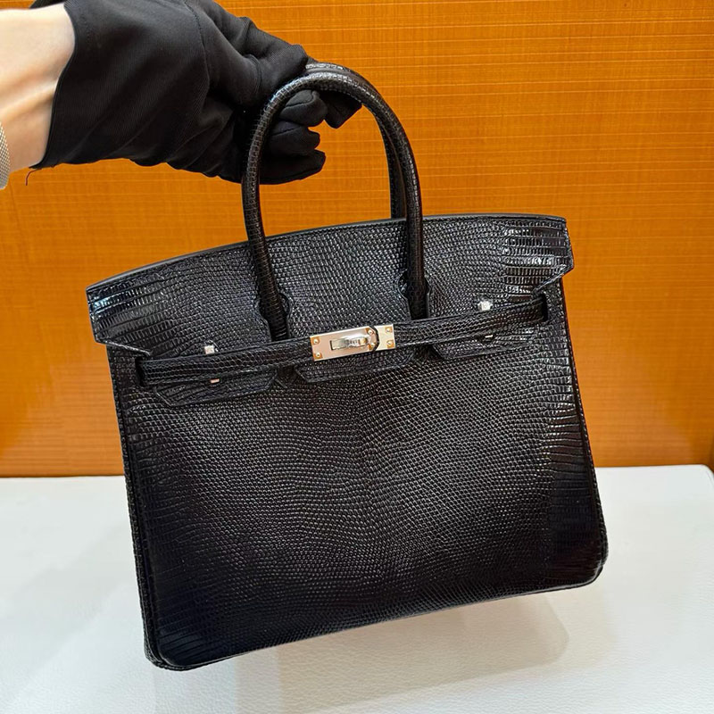 エルメス バーキン 25の通販 HERMES バーキン25 黒 ブラック リザード シルバー金具 H043957CK89 バーキン25 黒 定価 - 画像 (4)