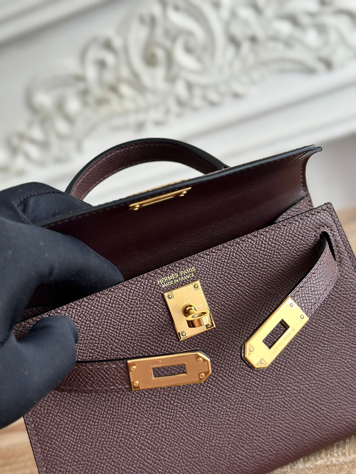 エルメス ショルダーバッグの定価 HERMES ケリーミニ2 ルージュセリエ ヴォーエプソン ゴールド金具 H073663CC0G エルメス ミニバッグ レディース - 画像 (4)