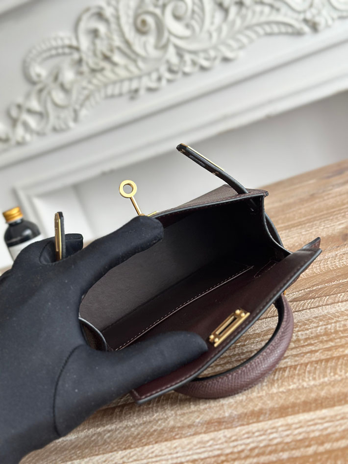 エルメス ショルダーバッグの定価 HERMES ケリーミニ2 ルージュセリエ ヴォーエプソン ゴールド金具 H073663CC0G エルメス ミニバッグ レディース - 画像 (2)