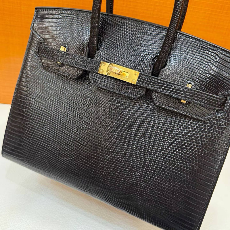 エルメス バーキン 25の通販 HERMES バーキン25 セリエ 黒 ブラック リザード ゴールド金具 H082845CC89 バーキン25 黒 新品 - 画像 (9)