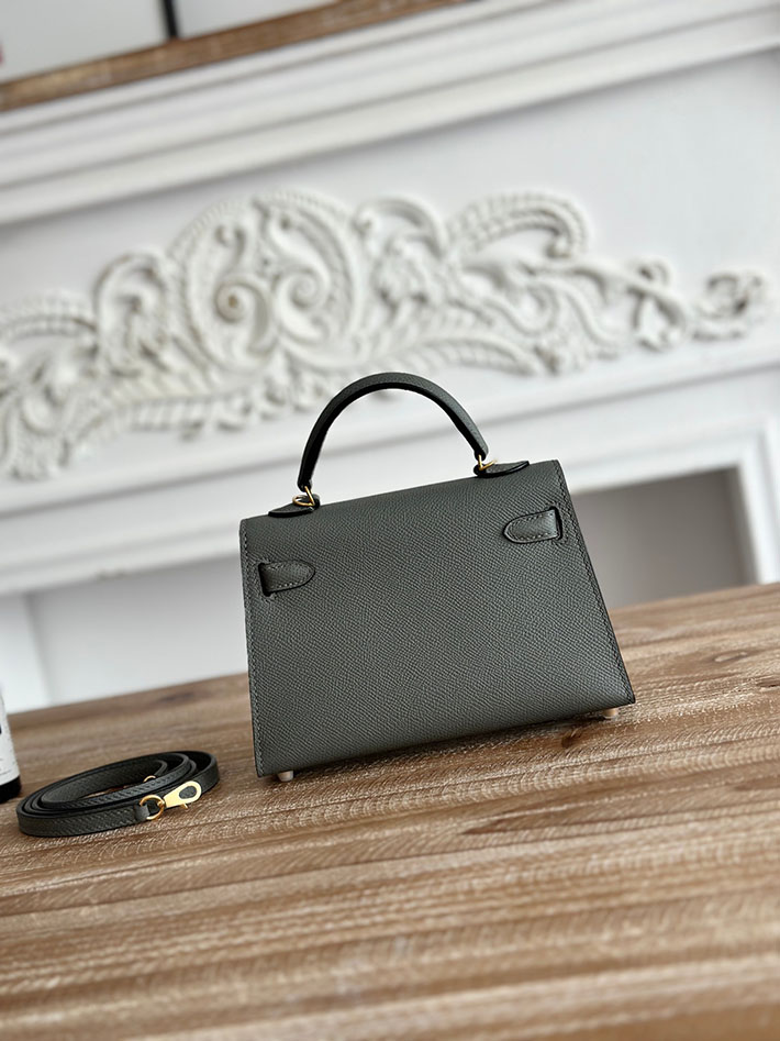 エルメス ショルダーバッグの定価 HERMES ケリーミニ2 グリメイヤー ヴォーエプソン ゴールド金具 H073663CC0L エルメスケリーミニバッグ - 画像 (9)