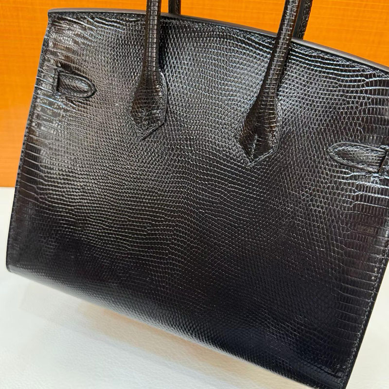 エルメス バーキン 25の通販 HERMES バーキン25 セリエ 黒 ブラック リザード ゴールド金具 H082845CC89 バーキン25 黒 新品 - 画像 (6)