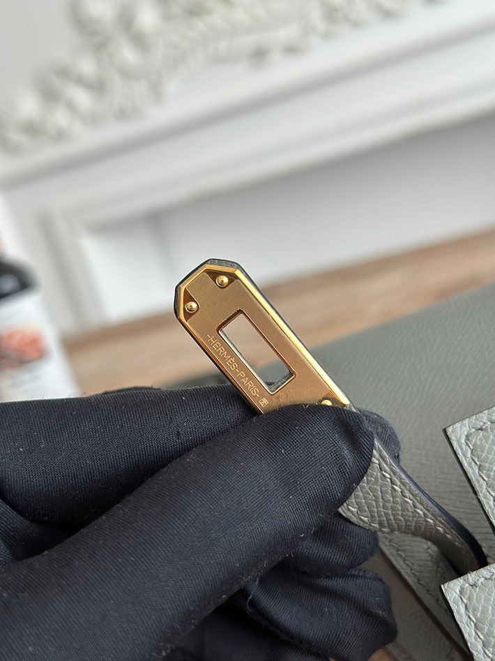 エルメス ショルダーバッグの定価 HERMES ケリーミニ2 グリメイヤー ヴォーエプソン ゴールド金具 H073663CC0L エルメスケリーミニバッグ - 画像 (5)