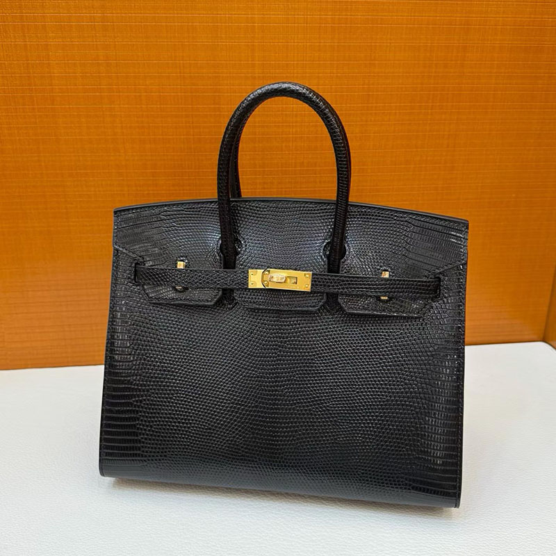 エルメス バーキン 25の通販 HERMES バーキン25 セリエ 黒 ブラック リザード ゴールド金具 H082845CC89 バーキン25 黒 新品 - 画像 (4)
