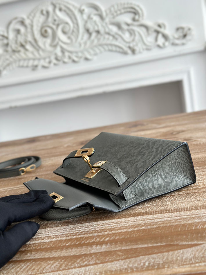 エルメス ショルダーバッグの定価 HERMES ケリーミニ2 グリメイヤー ヴォーエプソン ゴールド金具 H073663CC0L エルメスケリーミニバッグ - 画像 (3)