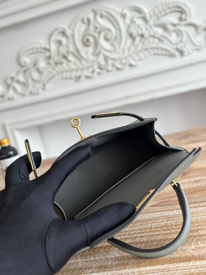 エルメス ショルダーバッグの定価 HERMES ケリーミニ2 グリメイヤー ヴォーエプソン ゴールド金具 H073663CC0L エルメスケリーミニバッグ - 画像 (2)