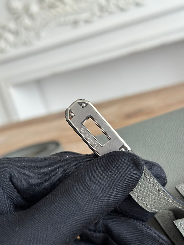 エルメス ショルダーバッグの定価 HERMES ケリーミニ2 グリメイヤー ヴォーエプソン シルバー金具 H073663CK0L エルメス ミニショルダーバッグ - 画像 (4)