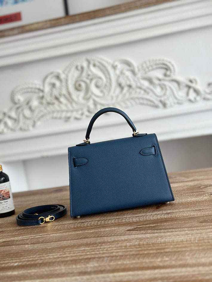 エルメス ショルダーバッグの定価 HERMES ケリーミニ2 ディープブルー ヴォーエプソン ゴールド金具 H073663CCS4 エルメスミニバッグレディース - 画像 (8)