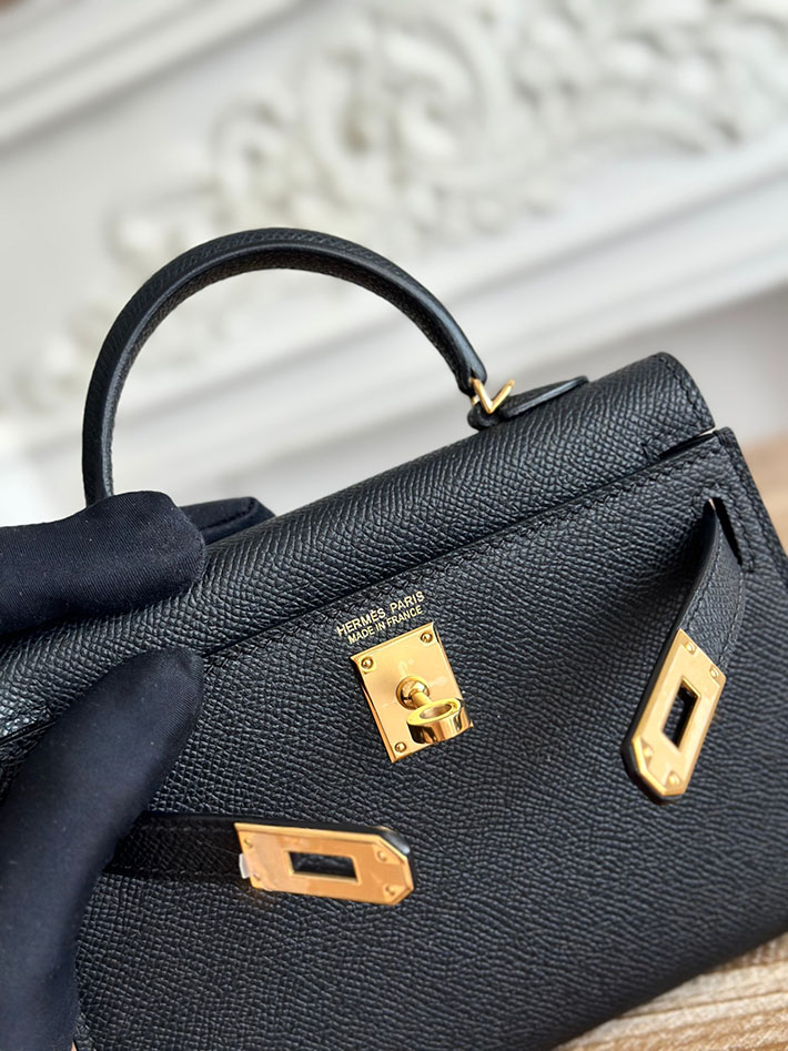 エルメス ショルダーバッグの定価 HERMES ケリーミニ2 黒 ブラック ヴォーエプソン ゴールド金具 H073663CC89 エルメス ショルダーバッグ 公式 - 画像 (4)