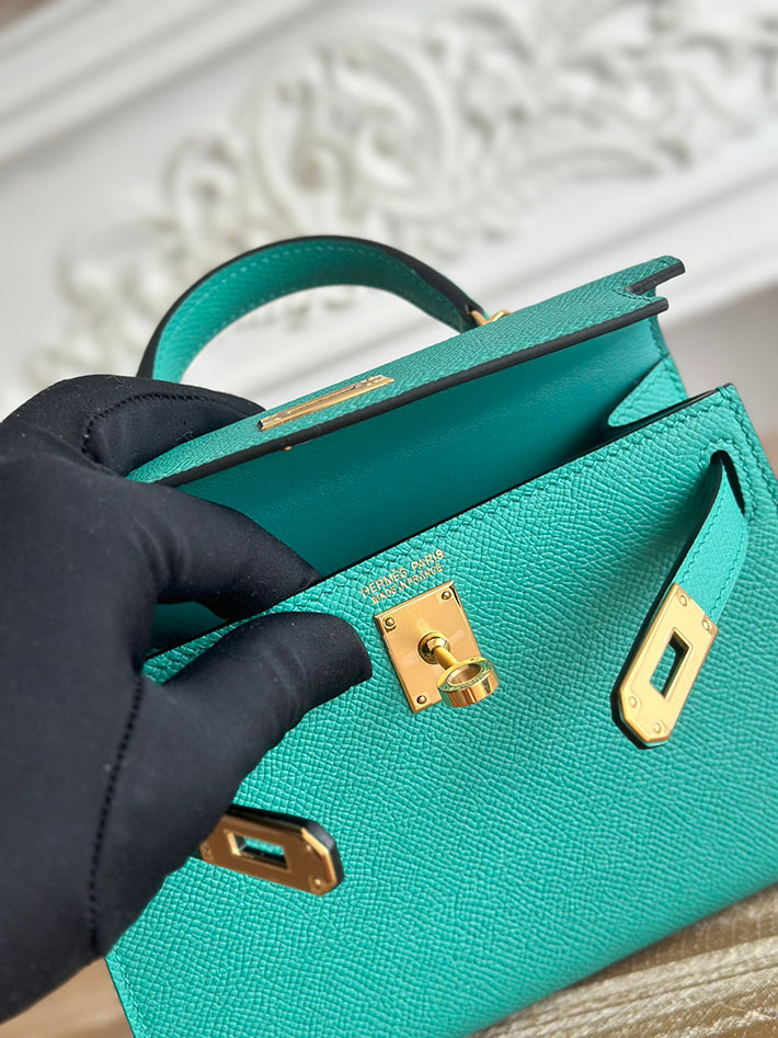 エルメス ショルダーバッグの定価 HERMES ケリーミニ2 ヴェールヴェロン ヴォーエプソン ゴールド金具 H073663CCU1 エルメス ショルダーバッグ 新作 - 画像 (3)